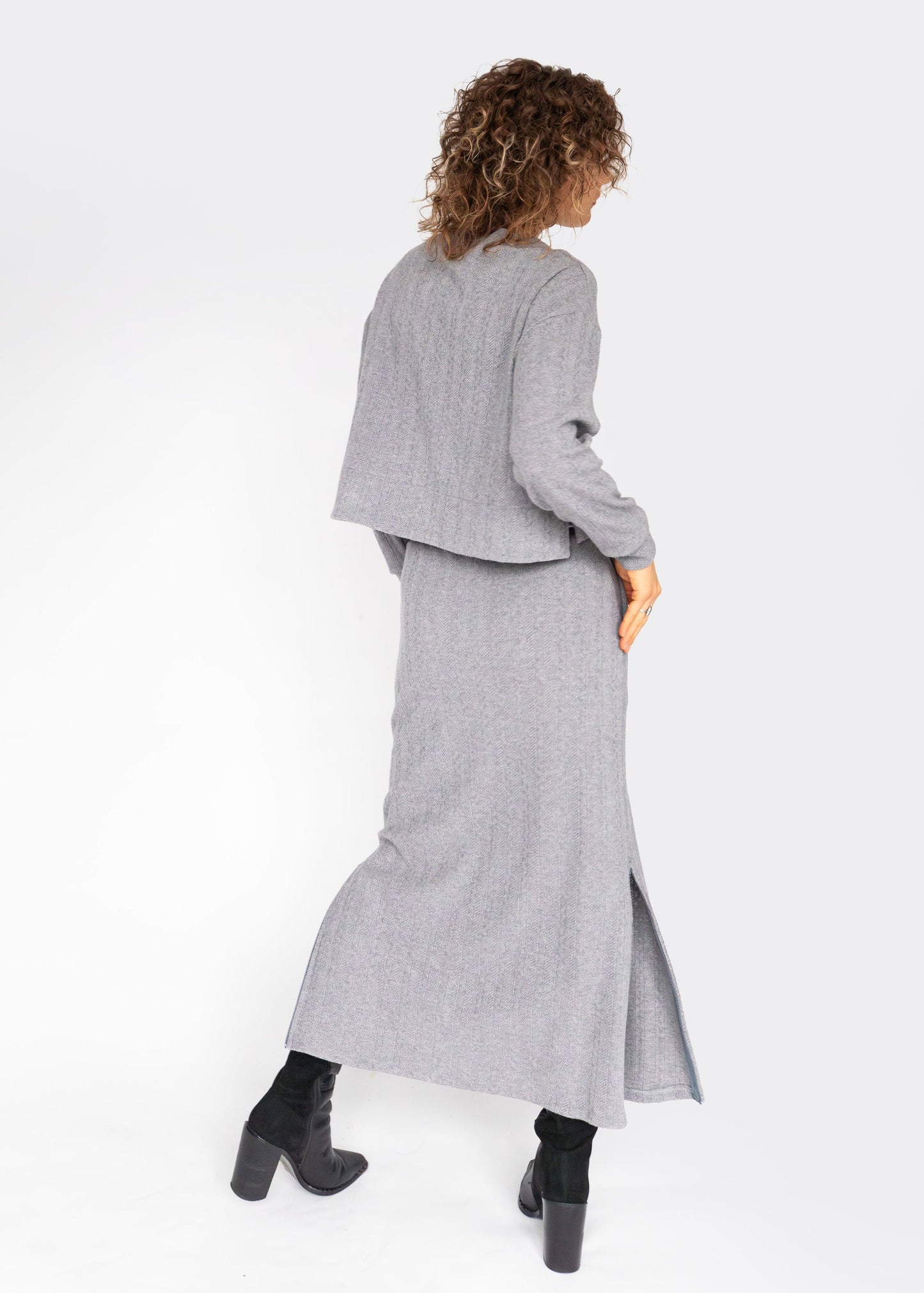 Serenity Top (Grey Knitted Fabric)